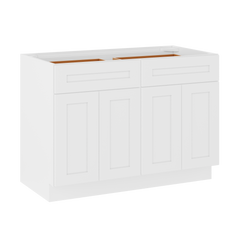 Base Kitchen Cabinet B48 Alpina White LessCare 48 in. width 34.5 in. height 24 in. depth - Kitchen Cabinets