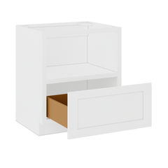 Base microwave cabinet with one drawer BMC30 Alpina White LessCare 30 in. width 34.5 in. height 24 in. depth - Kitchen
