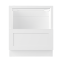 Base microwave cabinet with one drawer BMC30 Alpina White LessCare 30 in. width 34.5 in. height 24 in. depth - Kitchen