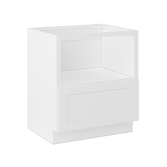 Base microwave cabinet with one drawer BMC30 Alpina White LessCare 30 in. width 34.5 in. height 24 in. depth - Kitchen
