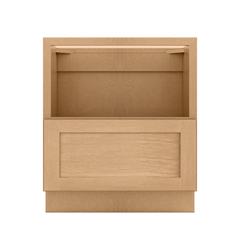 Base microwave cabinet with one drawer BMC30 Shaker Toffee LessCare 30 in. width 34.5 in. height 24 in. depth - Kitchen