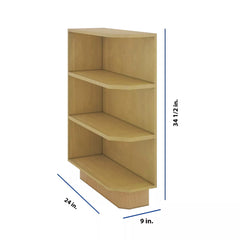 Modernform Cabinet Natural Shaker 09" W X 34 1/2" H X 24" D Base End Open Shelf