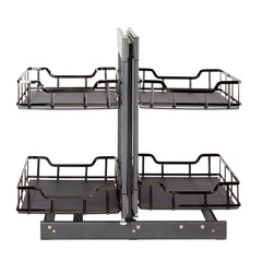 18" Black Nickel STORAGE WITH STYLE® Full-Height Blind Corner Organizer
