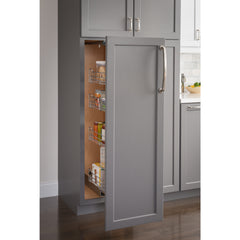15" Wide 86" Tall Chrome Wire Soft-close Pantry Swingout