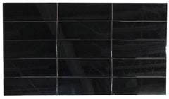 Black 4x12 Subway Ceramic Tile