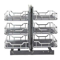 18" Polished Chrome STORAGE WITH STYLE® Full-Height Blind Corner Organizer