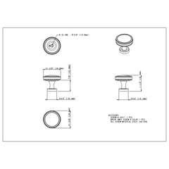Jules 1-3/8" Diameter Round Knob