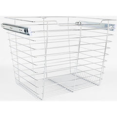 Chrome Closet Pullout Basket with Slides 14"D x 17"W x 17"H