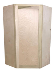 Corner Wall Cabinet or Unfinished Poplar or 24 in x 42 in x 12 in