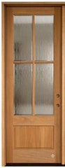 3/0x8/0 Exterior Mahogany Prehung Single Door With 4 Lites