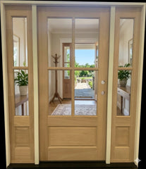 5/9x6/8 Exterior Mahogany Door 3/4 4 Lite with Sidelights