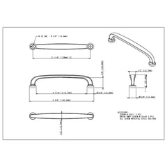 Weser 128 mm Center-to-Center Bar Pull