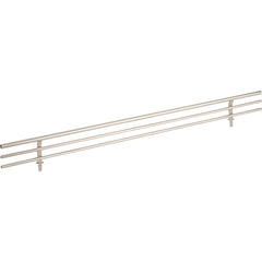17" Wide Satin Nickel Wire Shoe Fence for Shelving