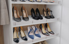 29" Wide Satin Nickel Wire Shoe Fence for Shelving