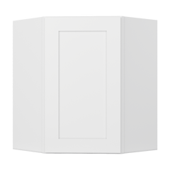 Diagonal Corner Kitchen Cabinet DC2430 Alpina White LessCare 24 in. width 30 in. height 12 in. depth - Kitchen Cabinets