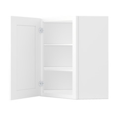 Diagonal Corner Kitchen Cabinet DC2430 Alpina White LessCare 24 in. width 30 in. height 12 in. depth - Kitchen Cabinets