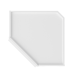 Diagonal Corner Kitchen Cabinet DC2430 Alpina White LessCare 24 in. width 30 in. height 12 in. depth - Kitchen Cabinets