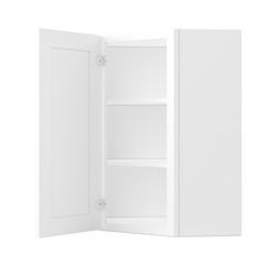 Diagonal Corner Kitchen Cabinet DC2436 Alpina White LessCare 24 in. width 36 in. height 12 in. depth - Kitchen Cabinets