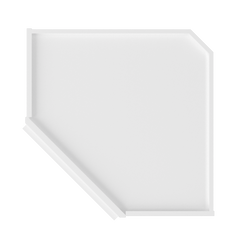 Diagonal Corner Kitchen Cabinet DC2436 Alpina White LessCare 24 in. width 36 in. height 12 in. depth - Kitchen Cabinets