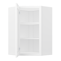 Diagonal Corner Kitchen Cabinet DC2436 Alpina White LessCare 24 in. width 36 in. height 12 in. depth - Kitchen Cabinets