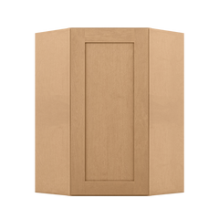 Diagonal Corner Kitchen Cabinet DC2436 Shaker Toffee 24 in. width 36 in. height 12 in. depth - Kitchen Cabinets