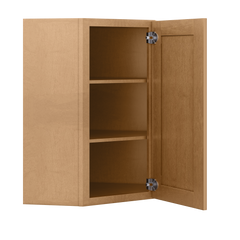 Diagonal Corner Kitchen Cabinet DC2436 Shaker Toffee 24 in. width 36 in. height 12 in. depth - Kitchen Cabinets