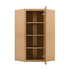 Diagonal Corner Kitchen Cabinet DC2442 Shaker Toffee 24 in. width 42 in. height 12 in. depth - Kitchen Cabinets