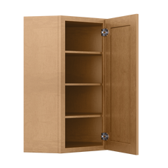 Diagonal Corner Kitchen Cabinet DC2442 Shaker Toffee 24 in. width 42 in. height 12 in. depth - Kitchen Cabinets