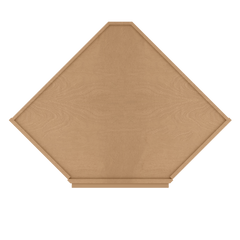 Diagonal Corner Kitchen Cabinet DC2742 Shaker Toffee 27 in. width 42 in. height 15 in. depth - Kitchen Cabinets