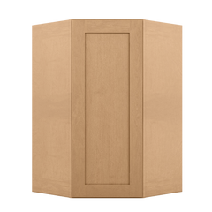 Diagonal Corner Kitchen Cabinet DC2742 Shaker Toffee 27 in. width 42 in. height 15 in. depth - Kitchen Cabinets