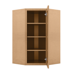 Diagonal Corner Kitchen Cabinet DC2742 Shaker Toffee 27 in. width 42 in. height 15 in. depth - Kitchen Cabinets
