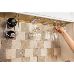 Polished Chrome Under Cabinet Stemware Rack