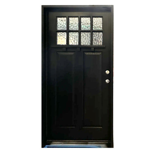 36x80 in. Exterior Mahogany Door Slab | Craftsman 8 Lite