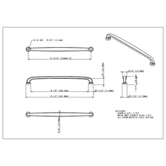 Weser 224 mm Center-to-Center Bar Pull