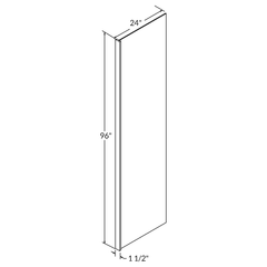 End Panel Molding PREPRP1.596 Alpina White LessCare 0.5 in. width 96 in. height 24 in. depth