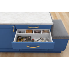 Grey Felt 5-Compartment Jewelry Organizer Drawer
