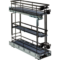 5" Black Nickel STORAGE WITH STYLE® Metal "No Wiggle" Under Drawer Soft-close Base Pullout