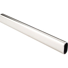 10 Satin Nickel 19/32"x1-3/16"x92" Oval Steel Closet Rods