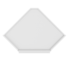 Frosted Glass Diagonal Corner Wall Kitchen Cabinet DCMD2436 Alpina White LessCare 24 in. width 36 in. height 12 in.