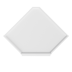 Frosted Glass Diagonal Corner Wall Kitchen Cabinet DCMD2736 Alpina White LessCare 27 in. width 36 in. height 15 in.