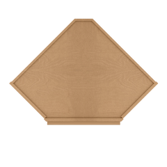 Frosted Glass Door Diagonal Corner Wall Kitchen Cabinet DCMD2430 Shaker Toffee LessCare 24 in. width 30 in. height 12