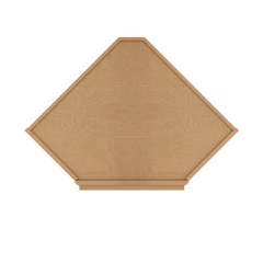 Frosted Glass Door Diagonal Corner Wall Kitchen Cabinet DCMD2436 Shaker Toffee 24 in. width 36 in. height 12 in. depth