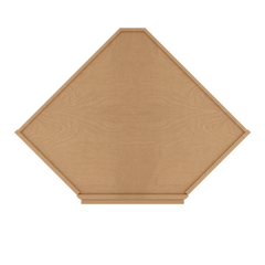 Frosted Glass Door Diagonal Corner Wall Kitchen Cabinet DCMD2742 Shaker Toffee 27 in. width 42 in. height 15 in. depth
