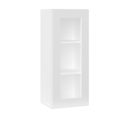 Frosted Glass Door Wall Kitchen Cabinet WMD1536 Alpina White LessCare 15 in. width 36 in. height 12 in. depth - Kitchen