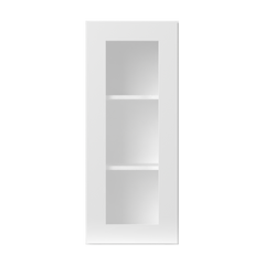 Frosted Glass Door Wall Kitchen Cabinet WMD1536 Alpina White LessCare 15 in. width 36 in. height 12 in. depth - Kitchen