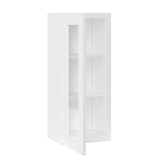 Frosted Glass Door Wall Kitchen Cabinet WMD1536 Alpina White LessCare 15 in. width 36 in. height 12 in. depth - Kitchen