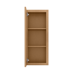 Frosted Glass Door Wall Kitchen Cabinet WMD1536 Shaker Toffee 15 in. width 36 in. height 12 in. depth - Kitchen Cabinets