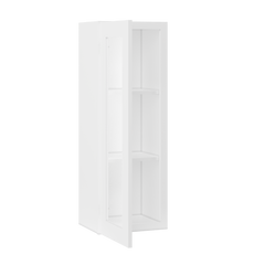 Frosted Glass Door Wall Kitchen Cabinet WMD1542 Alpina White LessCare 15 in. width 42 in. height 12 in. depth - Kitchen