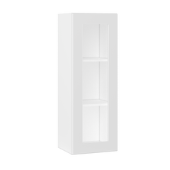 Frosted Glass Door Wall Kitchen Cabinet WMD1542 Alpina White LessCare 15 in. width 42 in. height 12 in. depth - Kitchen