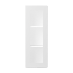 Frosted Glass Door Wall Kitchen Cabinet WMD1542 Alpina White LessCare 15 in. width 42 in. height 12 in. depth - Kitchen